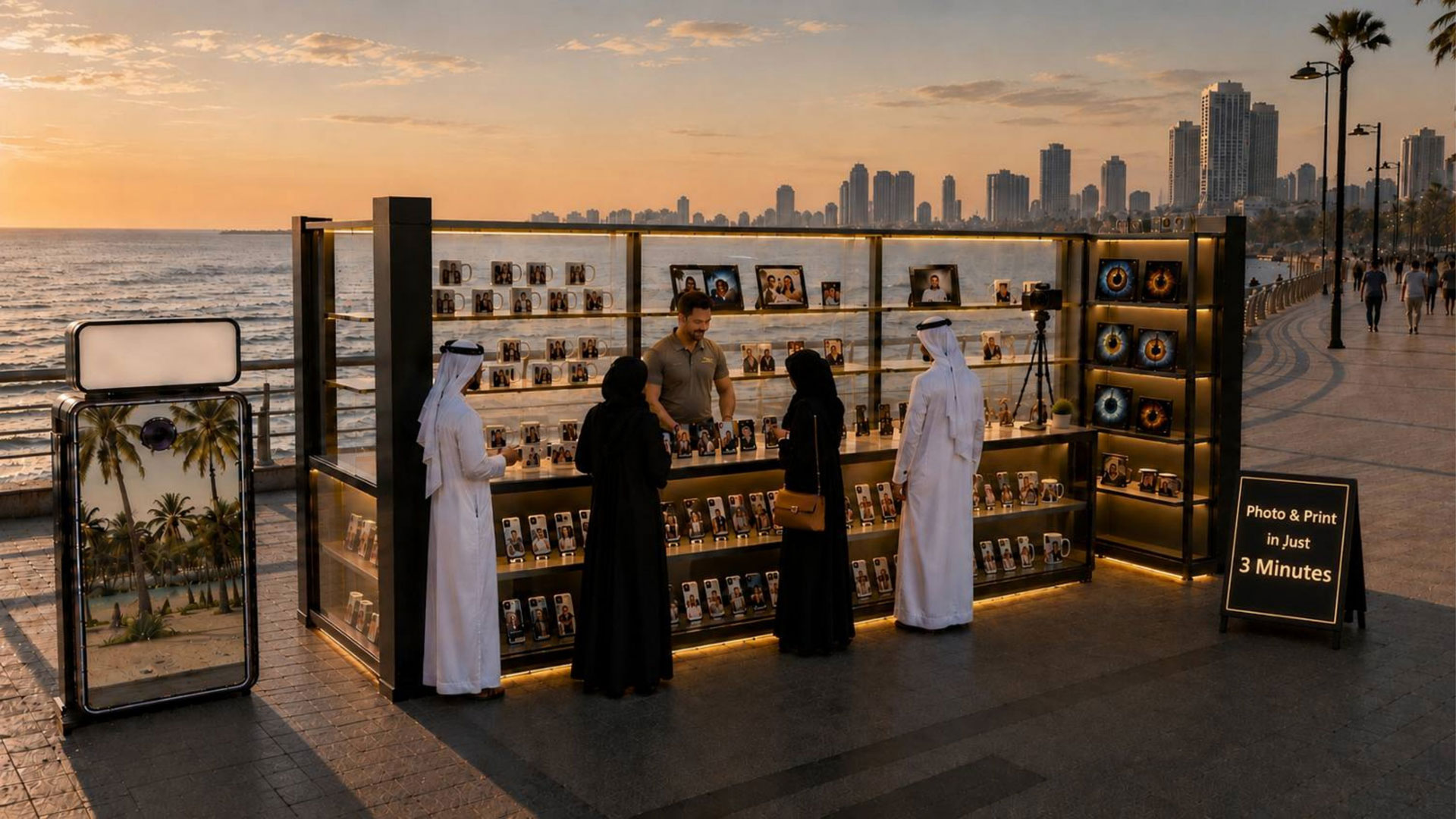 Stand-Alone Kiosk - Night Promenade Stand-Alone Kiosk - Night Promenade