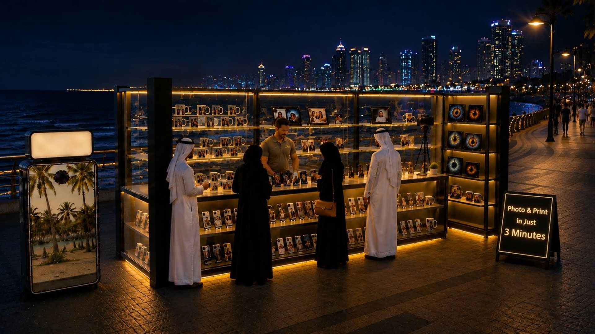 Stand-Alone Kiosk - Night Promenade Stand-Alone Kiosk - Night Promenade