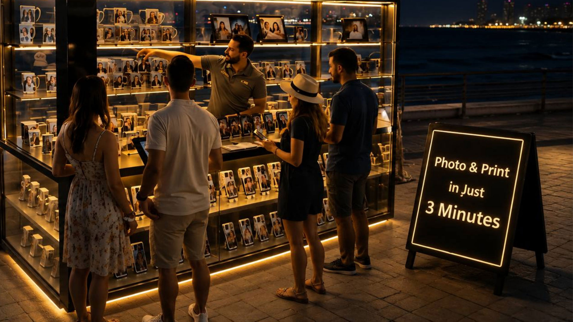 View image Stand-Alone Kiosk - Night Promenade